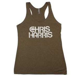 Chris Harris Logo Tank Top (Military Green)