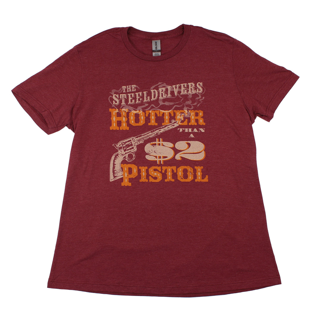 Hotter Than A $2 Pistol Ladies Tee (Heather Red)