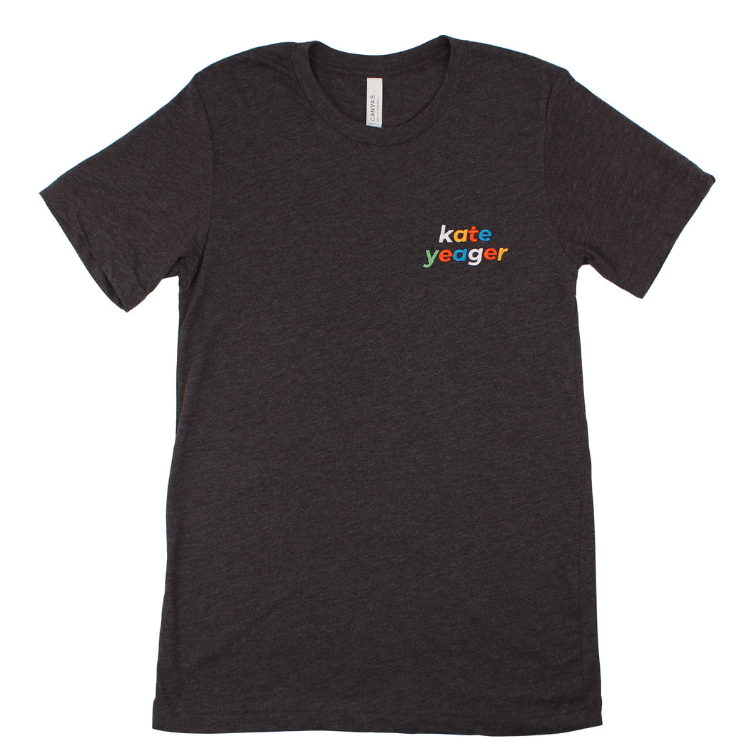 Kate Yeager Embroidered Tee (Dark Heather)
