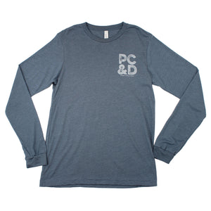 PC&D - Left Chest Logo Tee (Heather Slate)