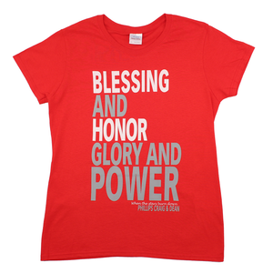 Ladies Blessings and Honor Glory and Power (Red)