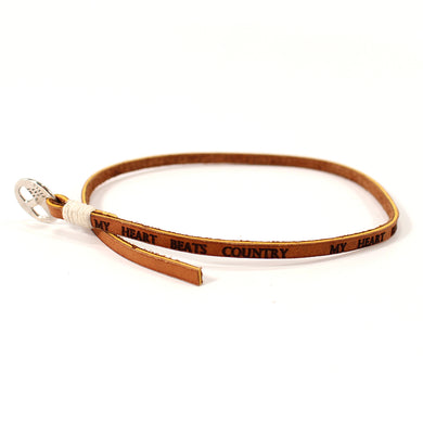My Heart Beats Country Bracelet (Brown)
