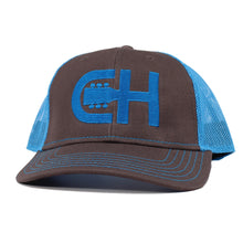 Load image into Gallery viewer, Chris Harris Logo Cap (Charcoal/NeonBlue)