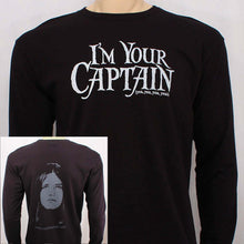 Load image into Gallery viewer, I&#39;m Your Captain Men&#39;s Black Long Sleeve Tee