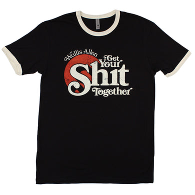 Get Your Shit Together Tee (Black/Tan Ringer)