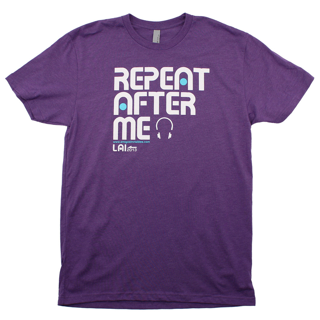 Mens Repeat After Me Tee Purple