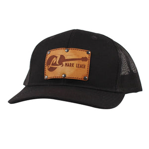 Leather Patch Hat (Black)