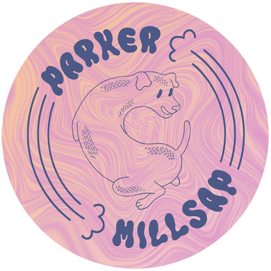Dog Sticker (Pink Swirl)