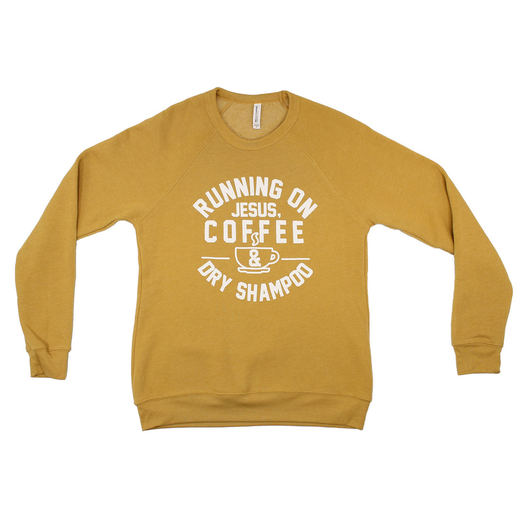 Running On Jesus Sweater (Mustard)