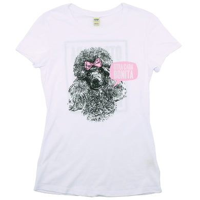 Womens Poodle Tee White