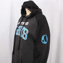 Load image into Gallery viewer, Heather Gray/Black Color Block Hoodie