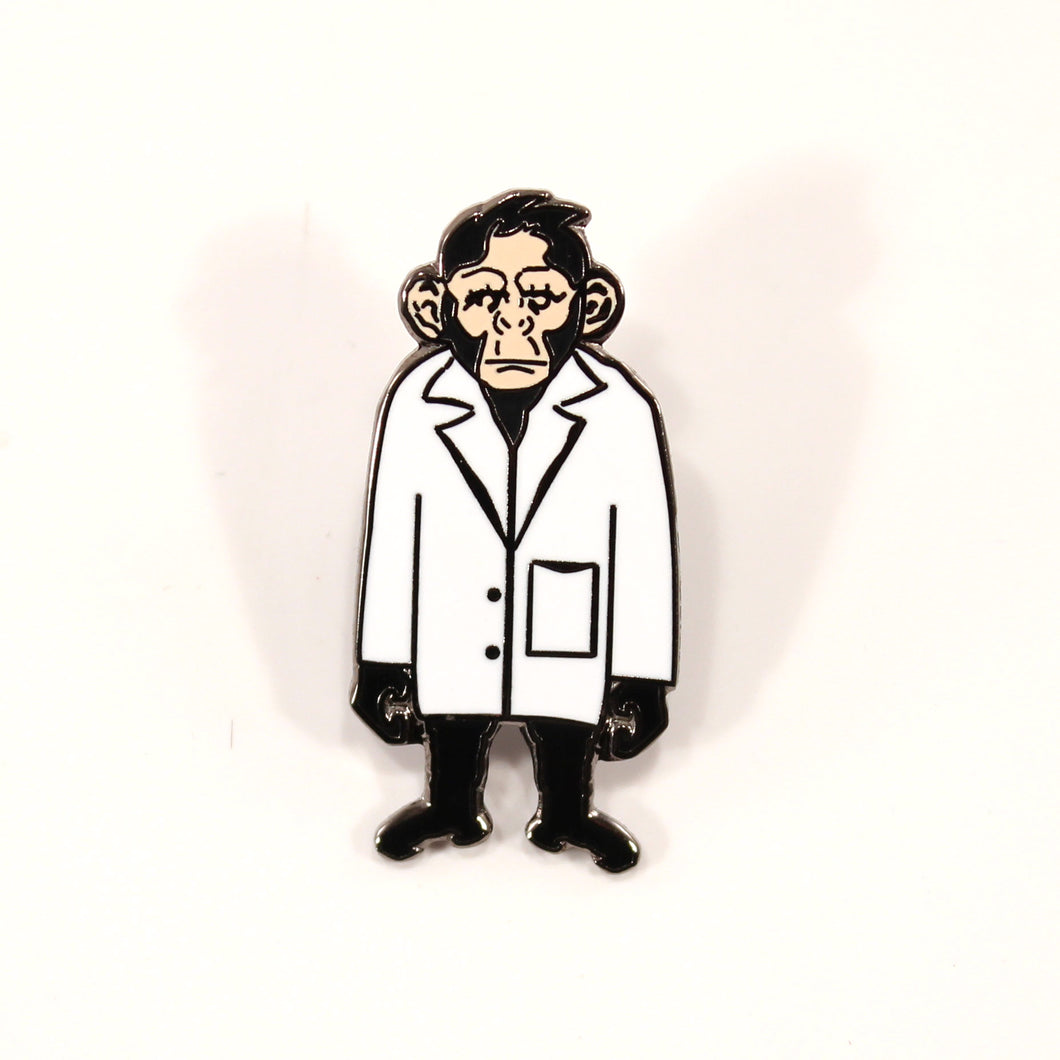 Monkey in a Lab Coat Pin